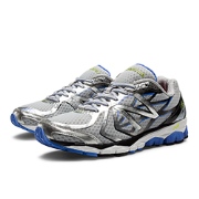 Men's Running New Balance 1080 Silver with Blue & Black Q94r3686